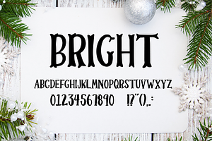 MERRY & BRIGHT Christmas Font Duo