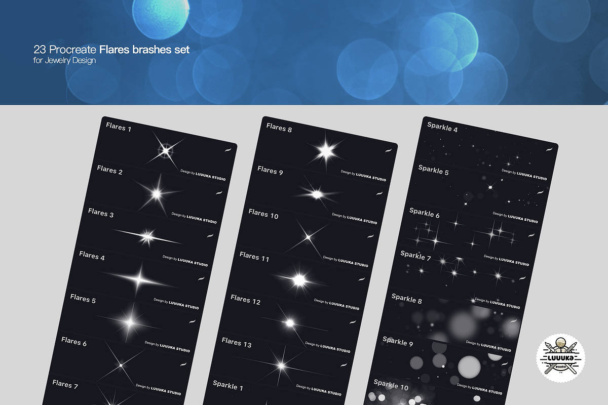23 Procreate Flares brashes set, a Brush Add-On by Luuuka studio (Photo 4 of 4)