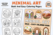 Minimal Art Coloring Book Bold Easy, a Decorative Illustration by Design Station (Thumbnail 1 of 6)