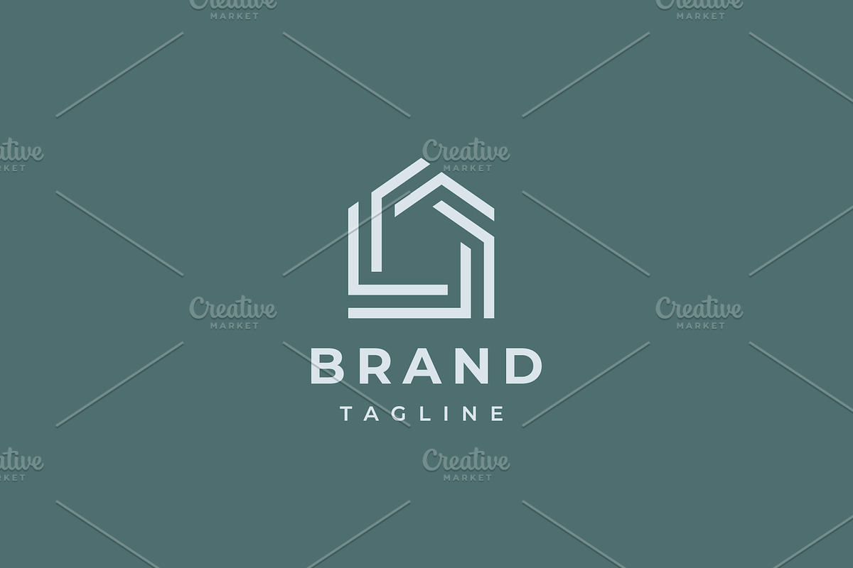 Abstract house logo design template., a Branding & Logo Template by lettett (Photo 1 of 4)
