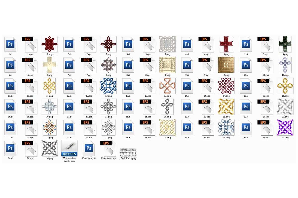 26 Celtic Knot Patterns, a Brush Add-On by Kseniya-Omega (Photo 3 of 10)
