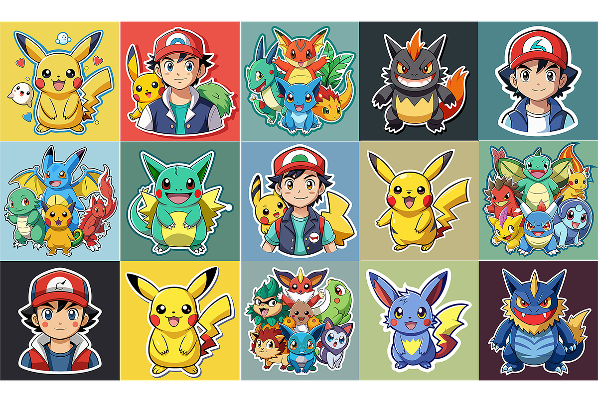 Adventure with Pokémon Stickers, an Animal Illustration by Blendient (Photo 2 of 13)