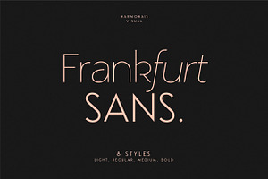 Frankfurt Sans - 8 Font Typeface