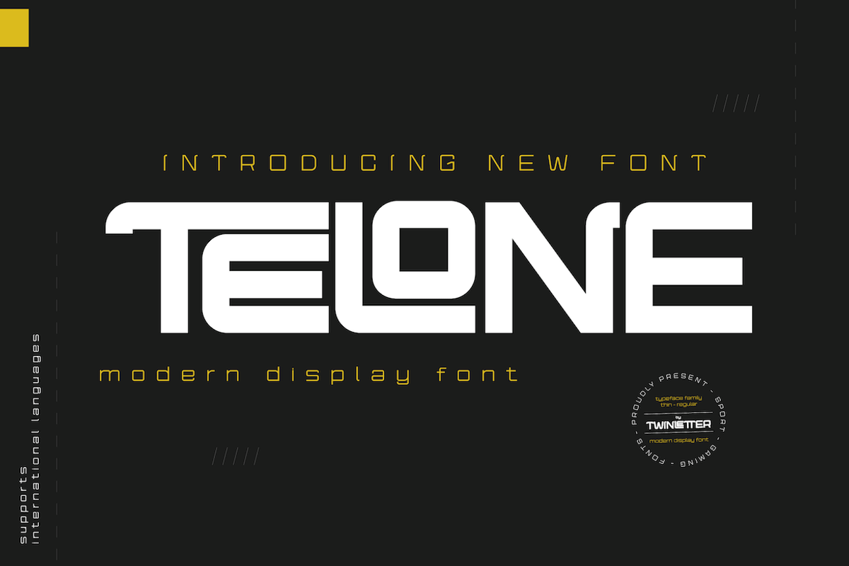 Telone, a Sans Serif Font by twinstd (Photo 1 of 11)