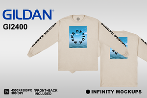 Gildan 2400 Long Sleeve Mockup