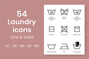 Laundry Symbols. Vector Icons Set, an Outline Icon by Vector Creator (Thumbnail 1 of 6)