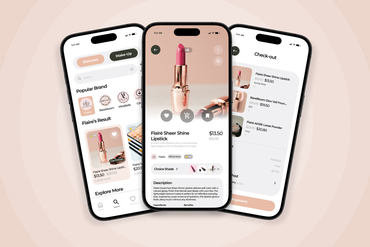 Meloura – Beauty Product App UI, an App Template by twinstd (Photo 4 of 5)