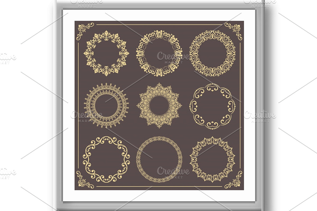 Vintage Big Set of Round Vector, a Decorative Illustration by FineArtStudio (Photo 2 of 3)