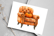 Watercolor Cozy Haunt Clipart Bundle, an Illustration by Canvas Craft (Thumbnail 5 of 7)