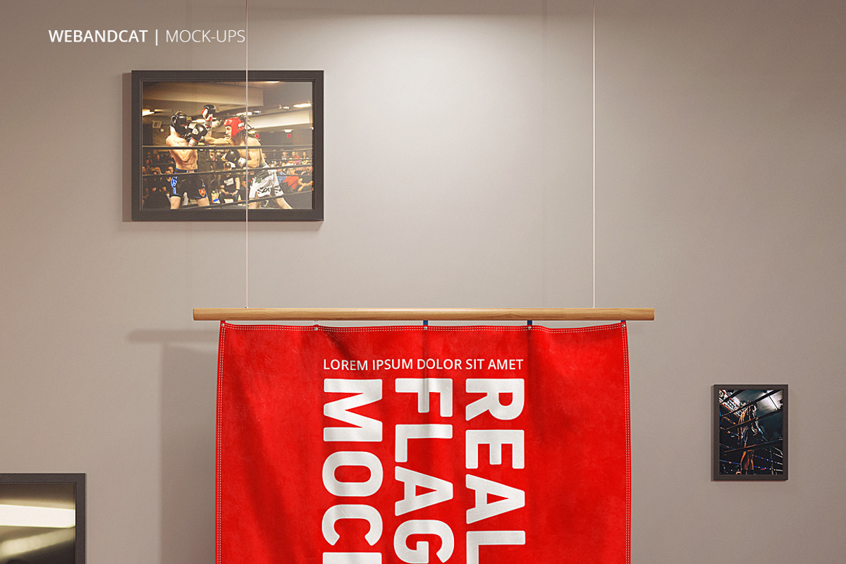 3D Flag Mock-Up, an Advertising Mockup by WebAndCat (Photo 16 of 20)