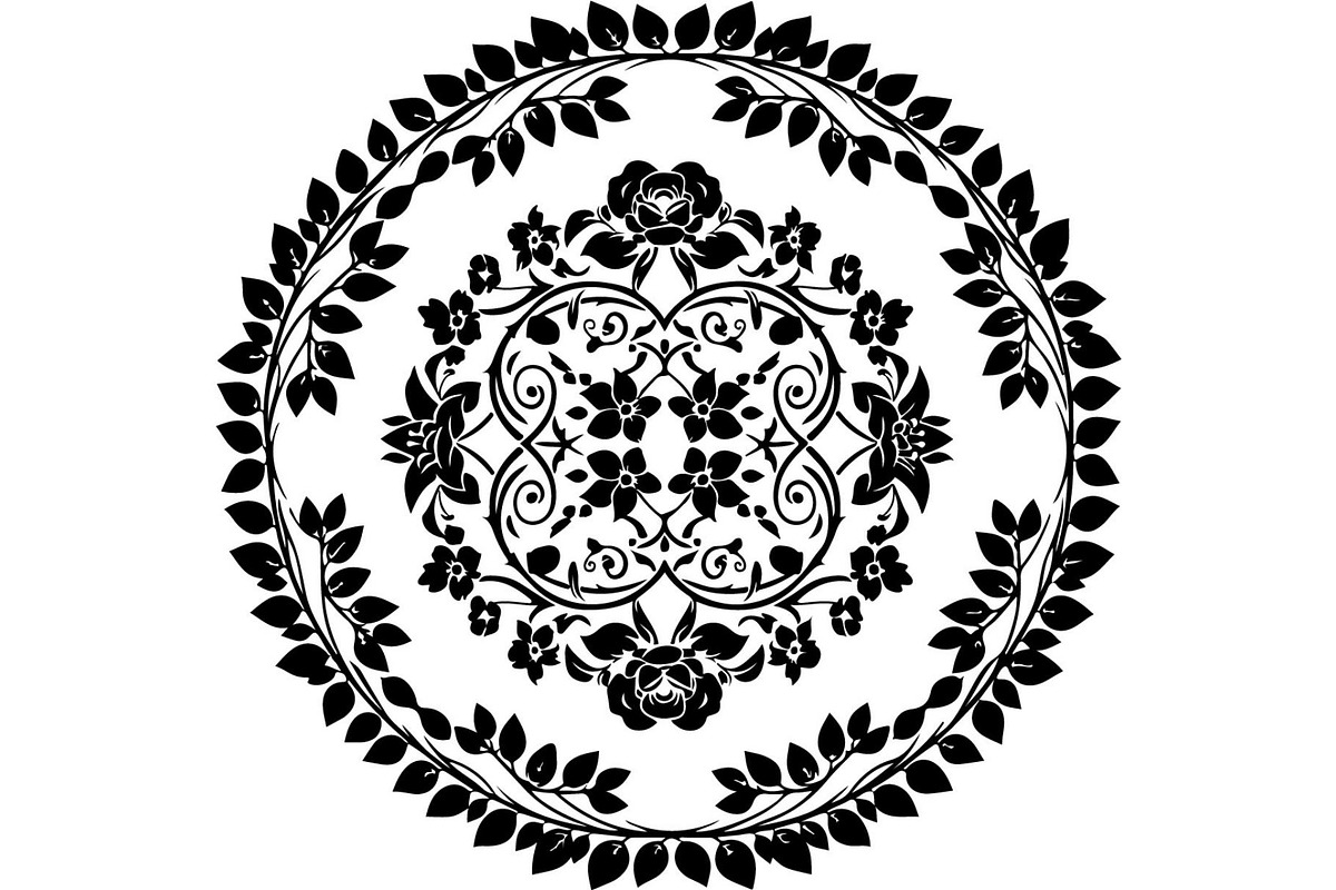 Round Floral Mandala Bundle, a Decorative Illustration by Designer_Momina (Photo 17 of 19)