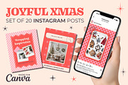 Joyful Xmas – IG Posts for Canva, a Social Media Template by LuOtero (Thumbnail 1 of 5)