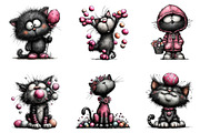 Whimsical Easter Cat Clipart, an Illustration by CreationArt (Thumbnail 7 of 7)