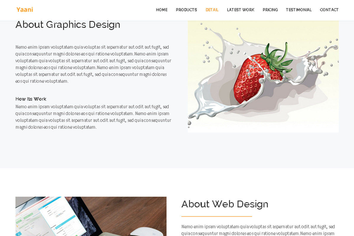Simple Landing Page, a HTML Template by Sajida Salim (Photo 2 of 3)