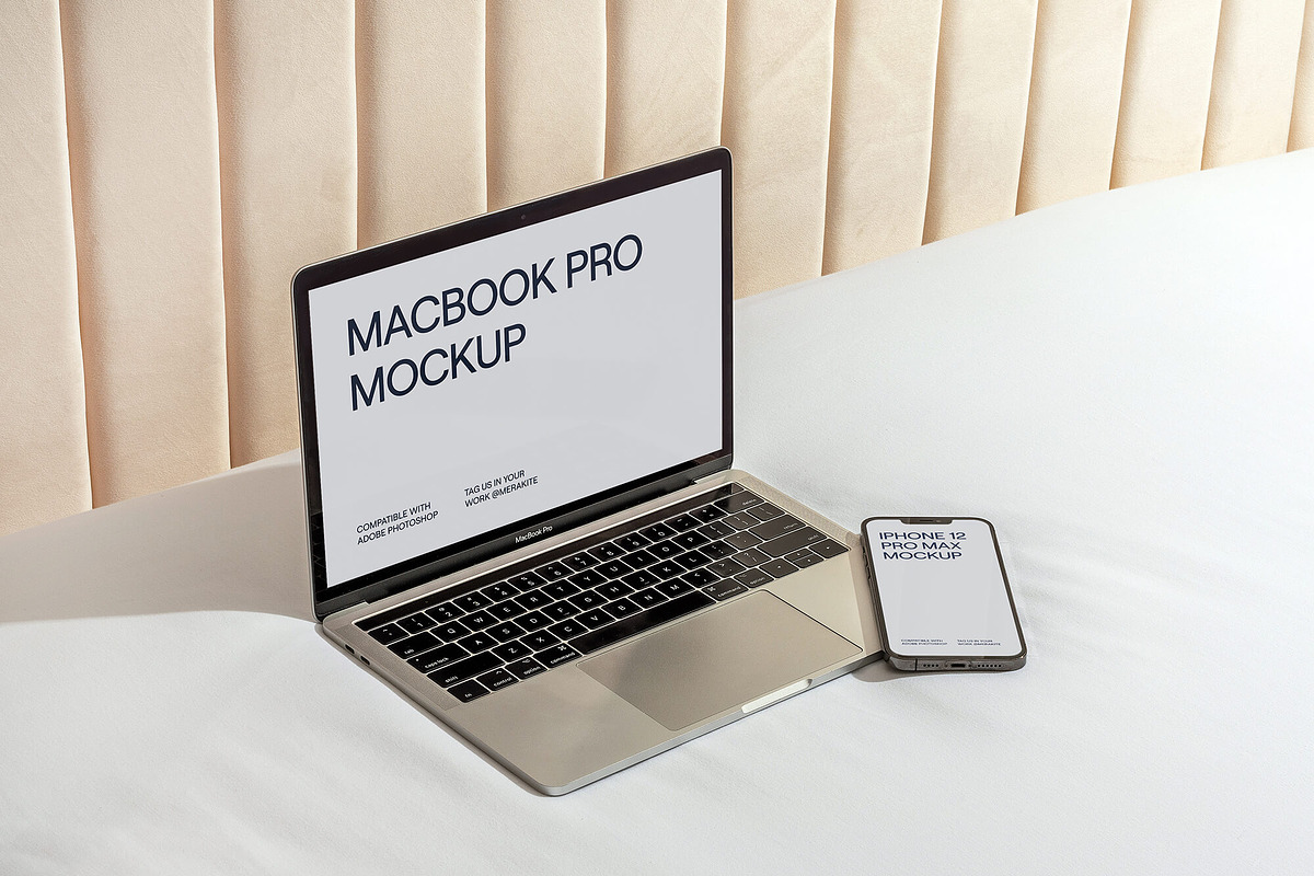 MacBook Pro and iPhone PSD Mockup, a Books & Magazine Mockup by Area Mockups (Photo 2 of 3)