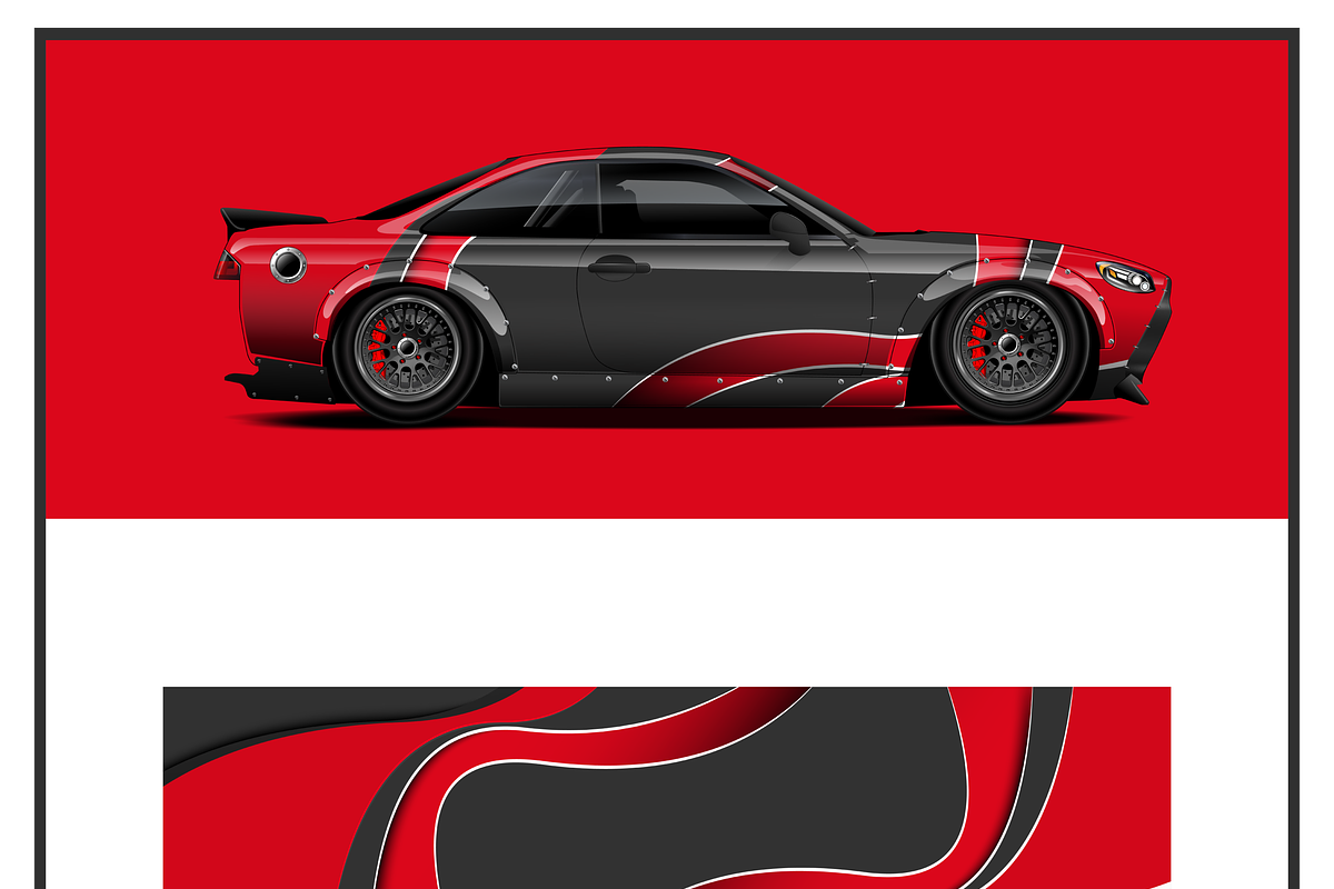 Stylish Car Wrap Design, a Transportation Illustration by CarWrap design (Photo 3 of 3)