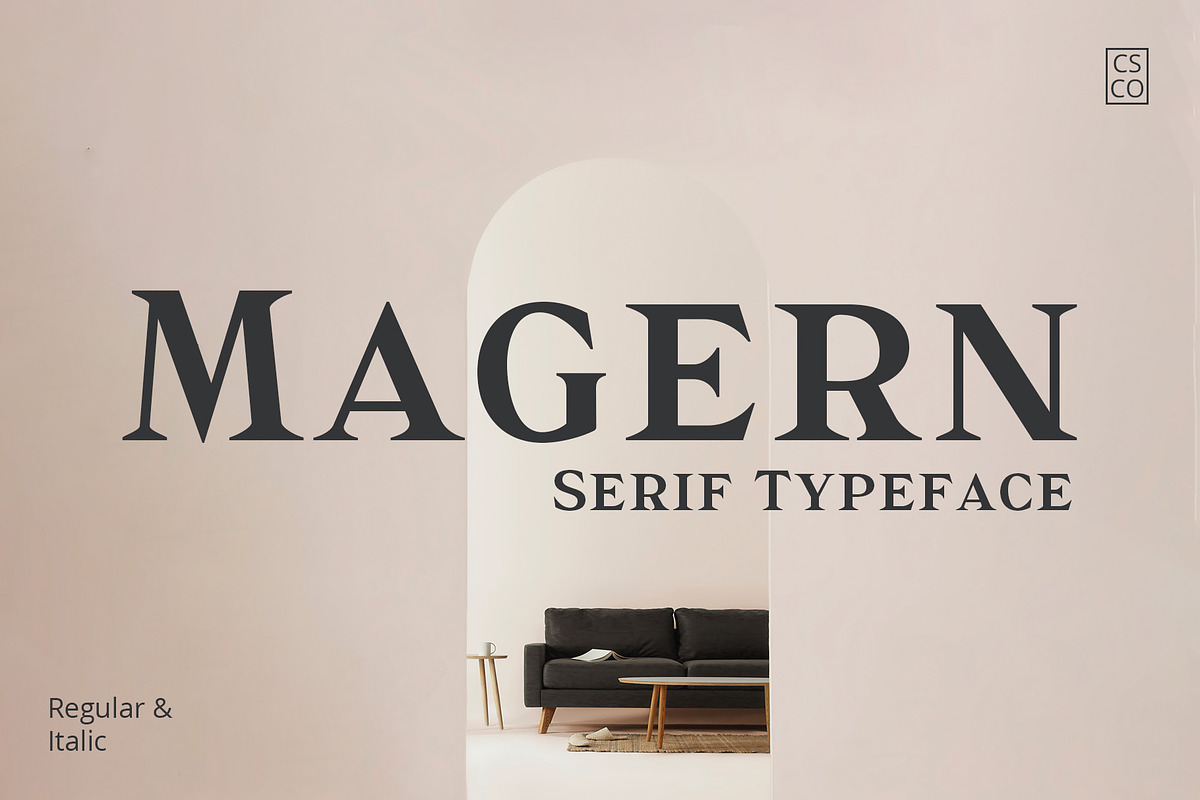 Magern – Serif Typeface, a Sans Serif Font by Craft Supply Co. (Photo 1 of 8)
