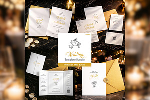 Luxury Invitation Bundle Canva bd004, a Stationery Template by TyphoonStudio