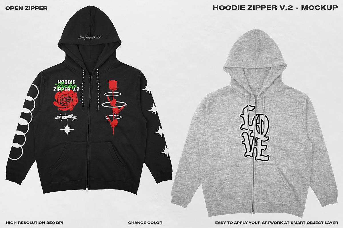 Hoodie Zipper V.2 - Mockup, a Hoody Mockup by DaldSgh (Photo 6 of 15)