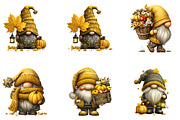 Whimsical Autumn Gnome Clipart, a Seasonal Illustration by CreationArt (Thumbnail 2 of 6)