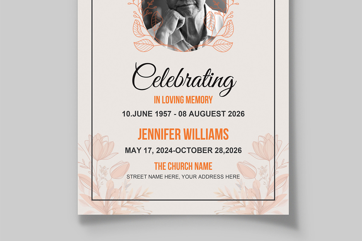 Funeral Program Template, a Stationery Template by MightyDesign (Photo 3 of 8)