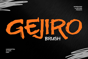 Gejiro Brush - Handwritten Logo Font