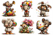 Whimsical Easter Teddy Bear Clipart, an Illustration by Daily.Designs (Thumbnail 3 of 8)