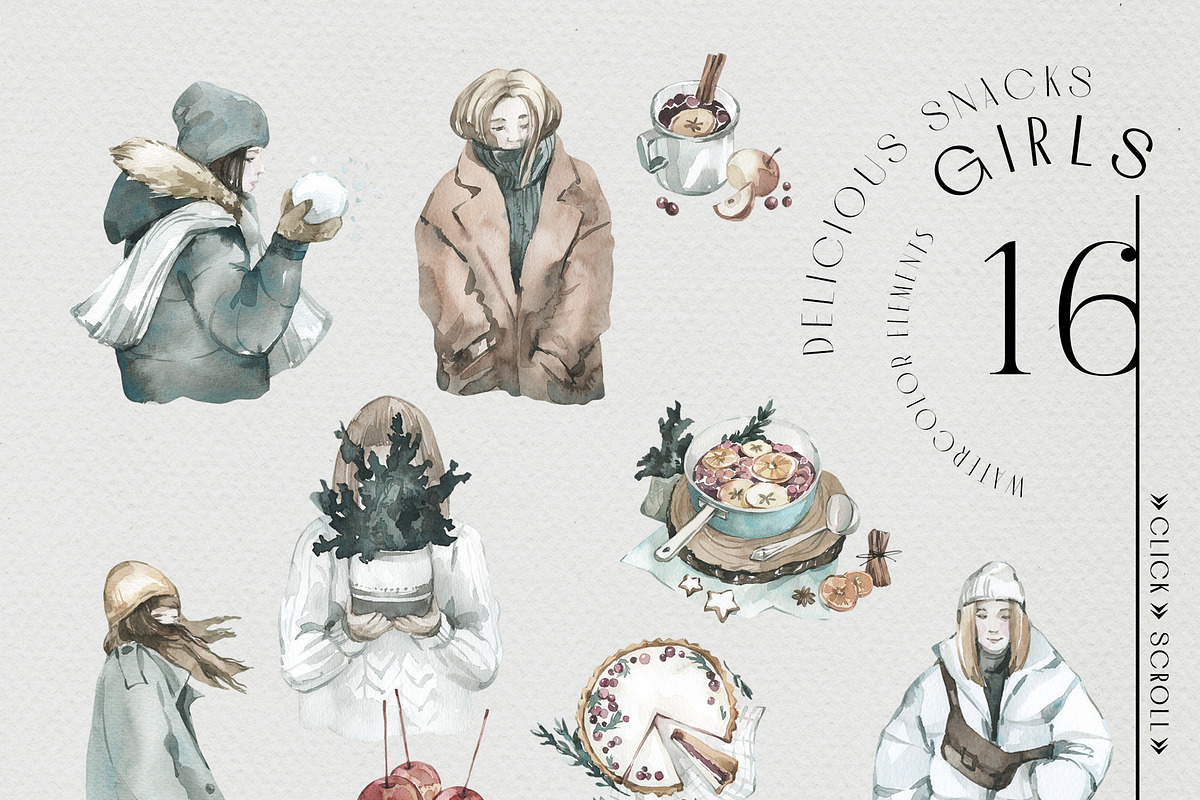 WINTER MOOD Seasonal collection, a Seasonal Illustration by Anastezia Luneva (Photo 4 of 16)