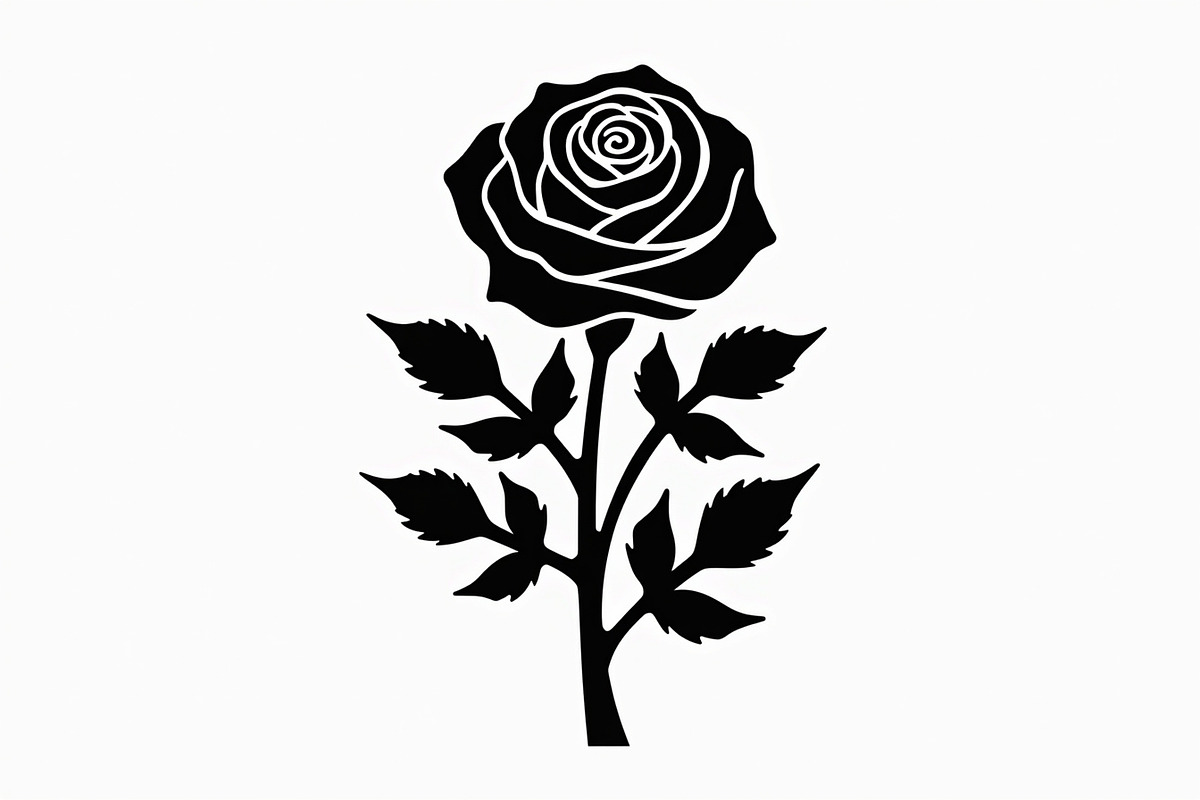 Rose Black Silhouette Decorative, an Illustration by Amazin_art (Photo 23 of 31)
