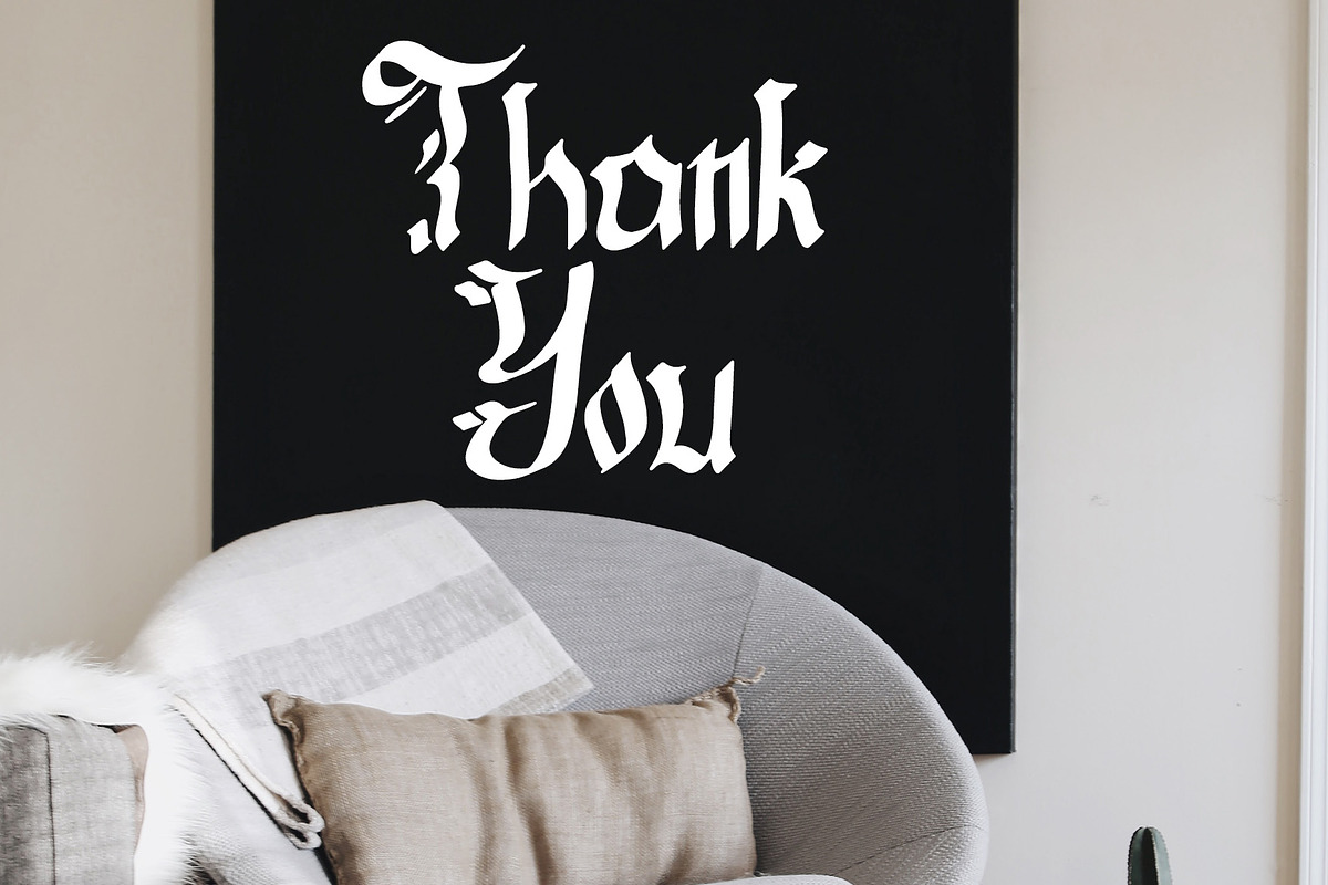 Angel Wings, a Blackletter Font by Tsurayya Studio (Photo 6 of 6)