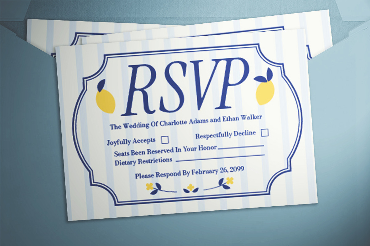 Mediterranean Wedding Invitation, an Invitation Template by The Good Store (Photo 3 of 4)