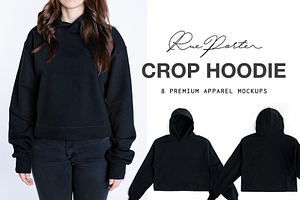 RUE PORTER Crop Hoodie Mockup