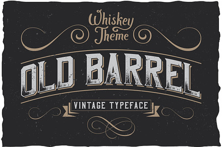 OldBarrel Vintage Typeface, a Symbol Font by Anton Antipov