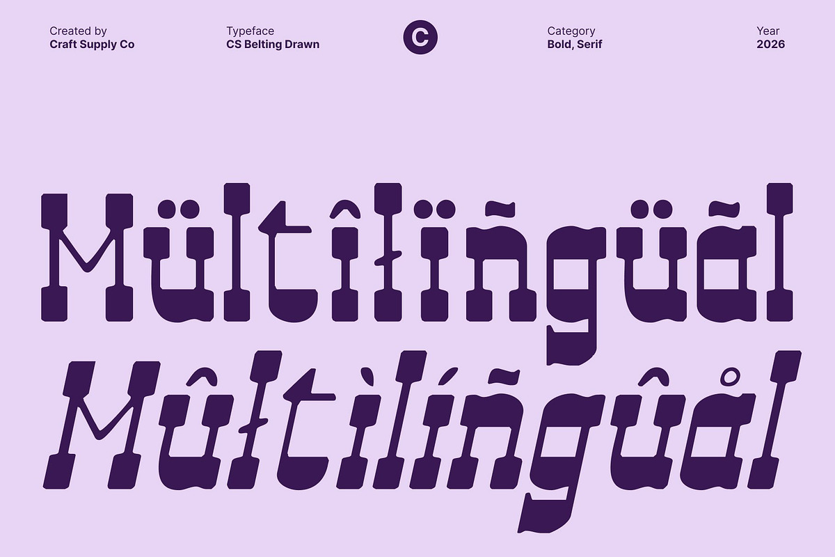 CS Belting Drawn, a Slab Serif Font by Craft Supply Co. (Photo 6 of 8)