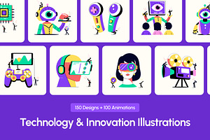 Technology and Innovation Bundle, a Technology Illustration by Brickclay