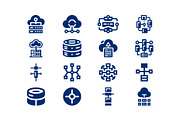 Tech Cloud Data Server Icons Bundle, a Solid Icon by Vectorium Studio (Thumbnail 10 of 24)