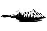 Nature Landscape Paintbrush Design B, an Illustration by Designs_River (Thumbnail 28 of 31)