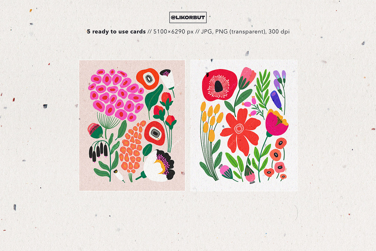 Abstract Modern Floral Graphics, a Decorative Illustration by likorbut (Photo 6 of 7)