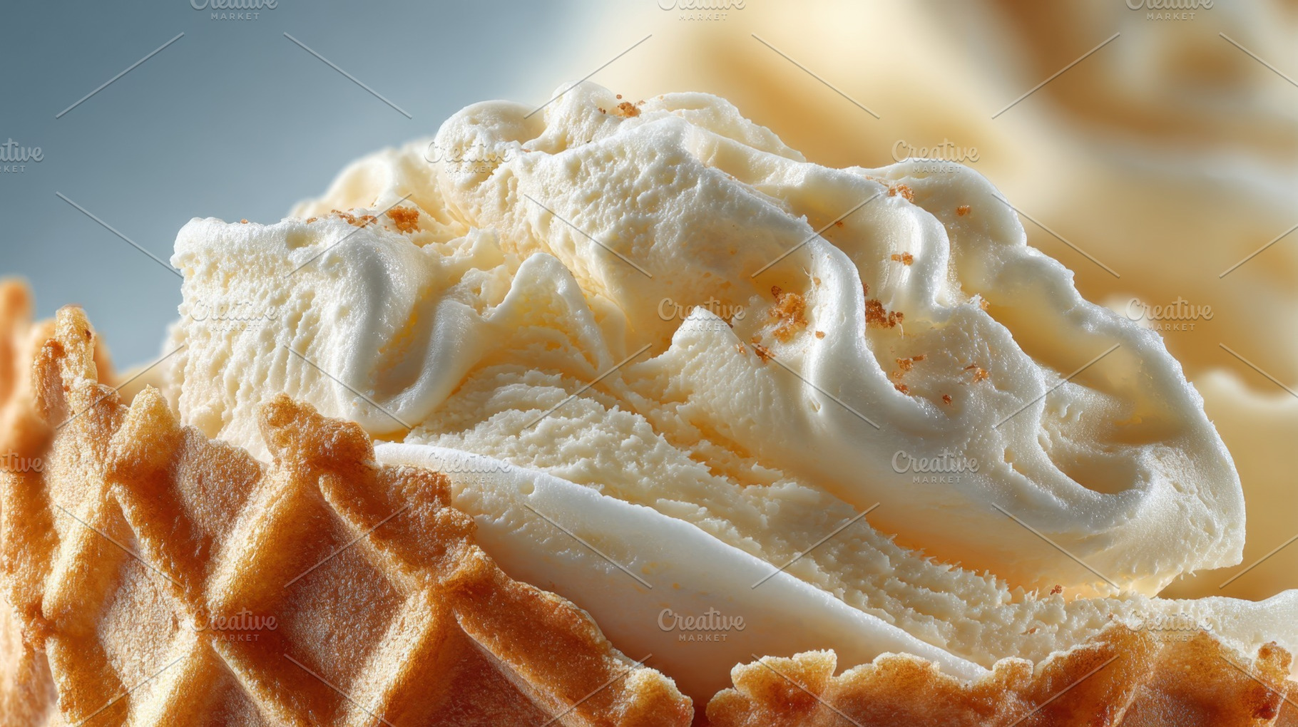 Ice cream cone with soft cream, a Photo by Beautiful things