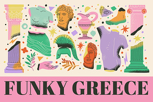 FUNKY GREECE: bold clipart