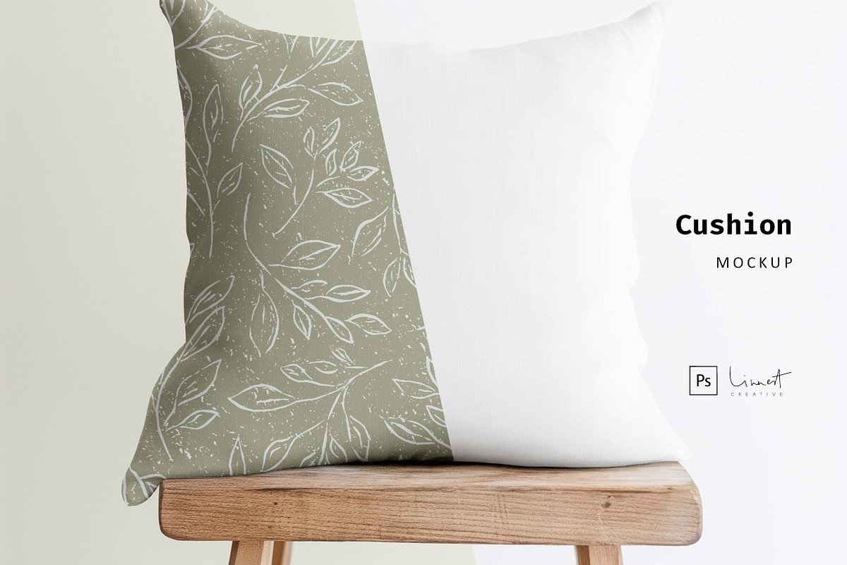 Square Cushion Mockup, a Household Mockup by LinnestCreative (Photo 4 of 5)