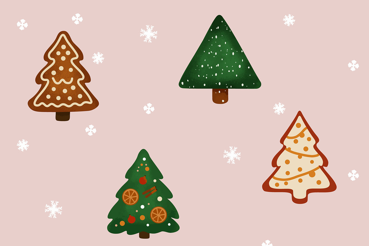 Christmas Trees Seamless Patterns, a Seasonal Illustration by uStickery (Photo 5 of 5)