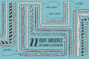 22 Vector Rope Brushes