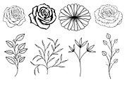 Floral tattoo stamps for procreate, a Brush Add-On by aivos (Thumbnail 2 of 9)