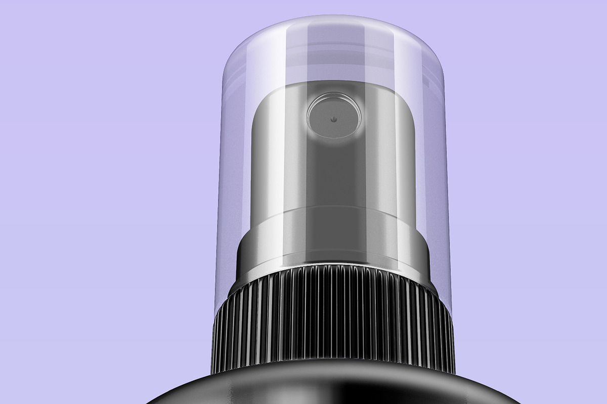 Amber Bottle with Pump Mockup, a Packaging Mockup by Reformer Mockup (Photo 2 of 6)