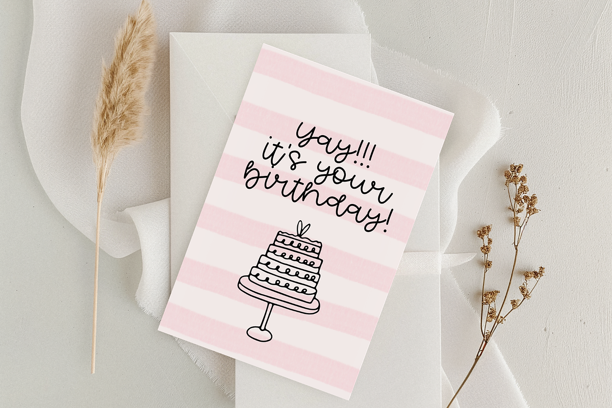 Cake Lovers Cute Font, a Script Font by Sofia Skoog (Photo 9 of 11)