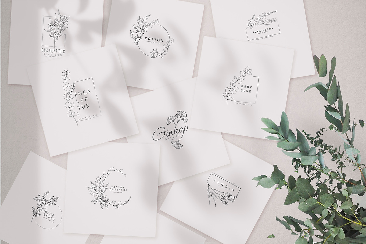 76 Floral premade logos, a Branding & Logo Template by Merfin (Photo 10 of 10)