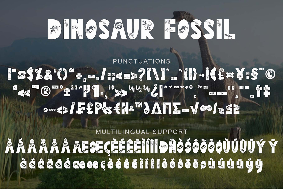 Dinosaur Fossil, a Font by Yoga Letter (Photo 7 of 8)