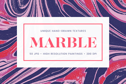 50 hand-drawn marble textures