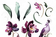 Purple floral pattern, orchids, a Pattern Graphic by Lisima (Thumbnail 14 of 15)